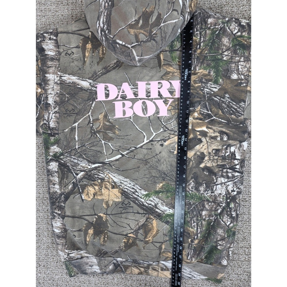 Dairy Boy Realtree Camo Hoodie Pink Logo Pullover Sweatshirt Large Womens - Picture 10 of 10